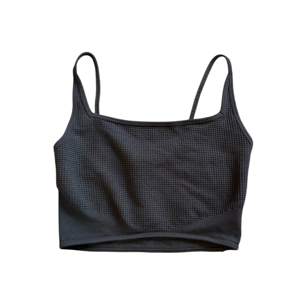 GYMSHARK Black Cropped Tank Top Size - L